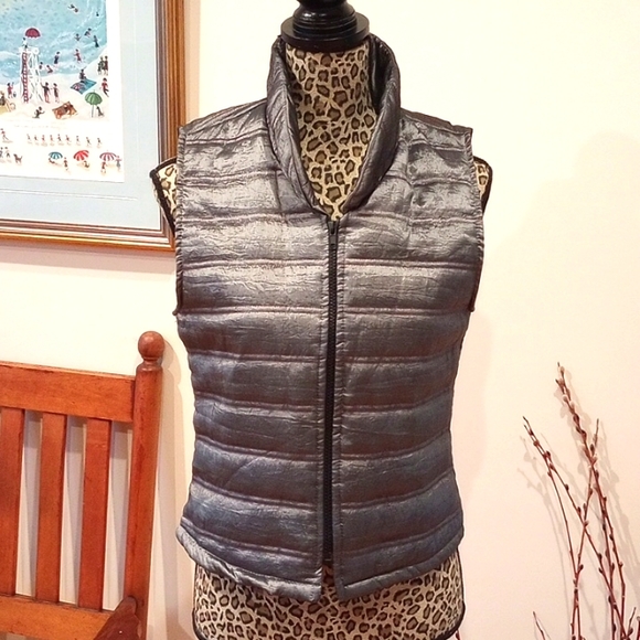 Wild, Ladies, Puffer Vest Size:M Color: Silver - Picture 1 of 9